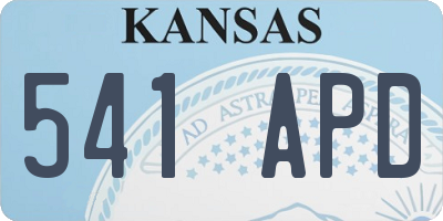 KS license plate 541APD