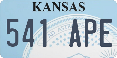 KS license plate 541APE