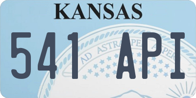 KS license plate 541API