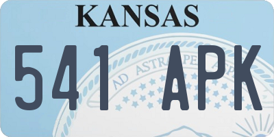 KS license plate 541APK