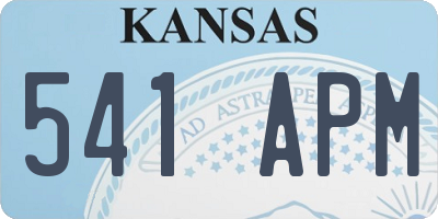 KS license plate 541APM