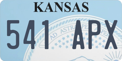 KS license plate 541APX