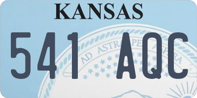 KS license plate 541AQC