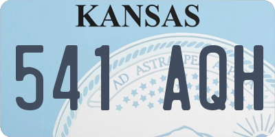 KS license plate 541AQH