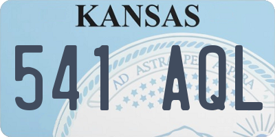 KS license plate 541AQL