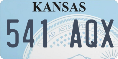 KS license plate 541AQX