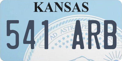 KS license plate 541ARB
