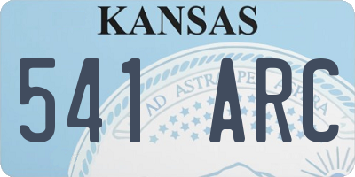 KS license plate 541ARC