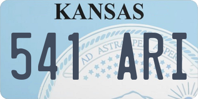 KS license plate 541ARI