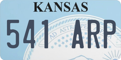 KS license plate 541ARP