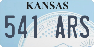 KS license plate 541ARS