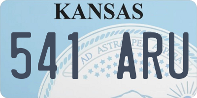 KS license plate 541ARU