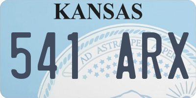 KS license plate 541ARX