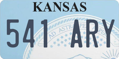 KS license plate 541ARY