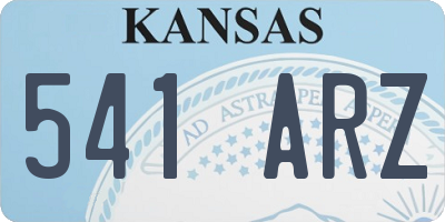 KS license plate 541ARZ