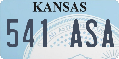 KS license plate 541ASA