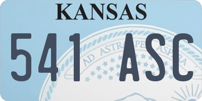 KS license plate 541ASC