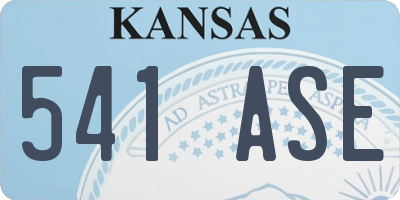 KS license plate 541ASE