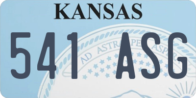 KS license plate 541ASG