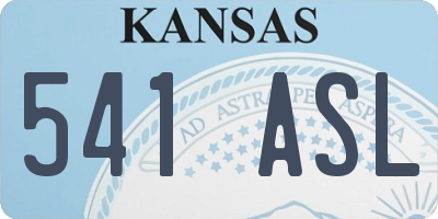 KS license plate 541ASL