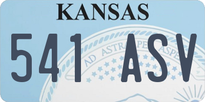 KS license plate 541ASV