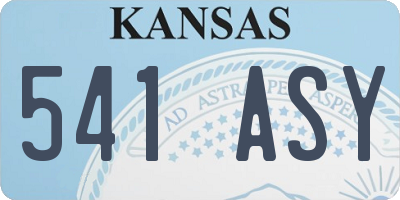 KS license plate 541ASY