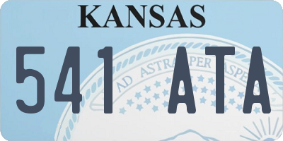 KS license plate 541ATA