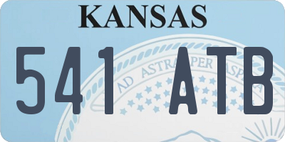 KS license plate 541ATB