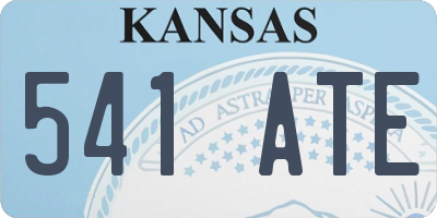 KS license plate 541ATE