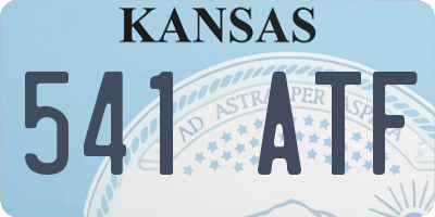 KS license plate 541ATF