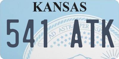 KS license plate 541ATK