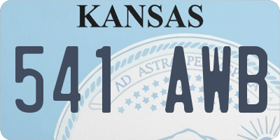 KS license plate 541AWB
