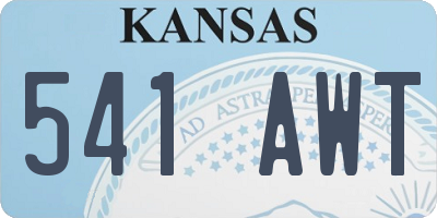 KS license plate 541AWT