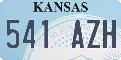KS license plate 541AZH