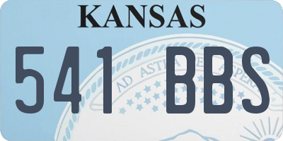 KS license plate 541BBS