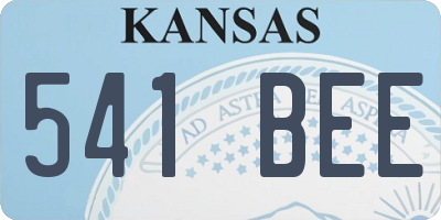 KS license plate 541BEE