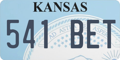 KS license plate 541BET