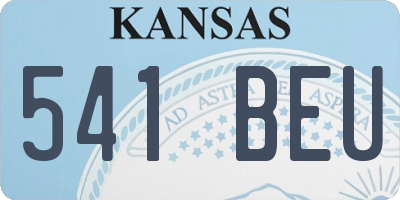 KS license plate 541BEU