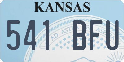 KS license plate 541BFU