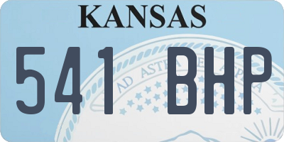 KS license plate 541BHP
