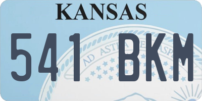 KS license plate 541BKM