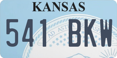 KS license plate 541BKW