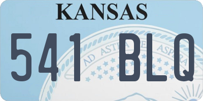 KS license plate 541BLQ