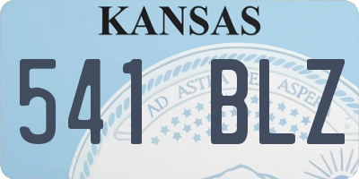 KS license plate 541BLZ