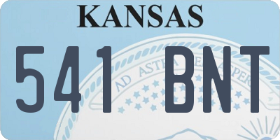 KS license plate 541BNT