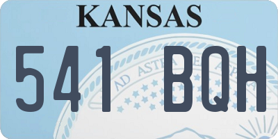 KS license plate 541BQH