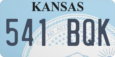KS license plate 541BQK