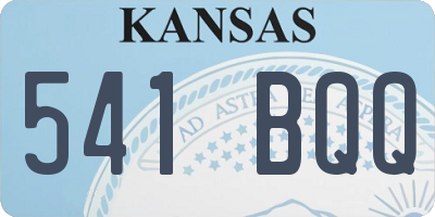 KS license plate 541BQQ