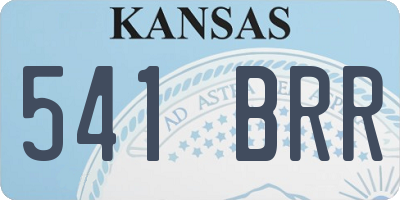 KS license plate 541BRR