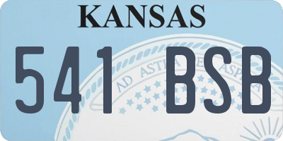KS license plate 541BSB